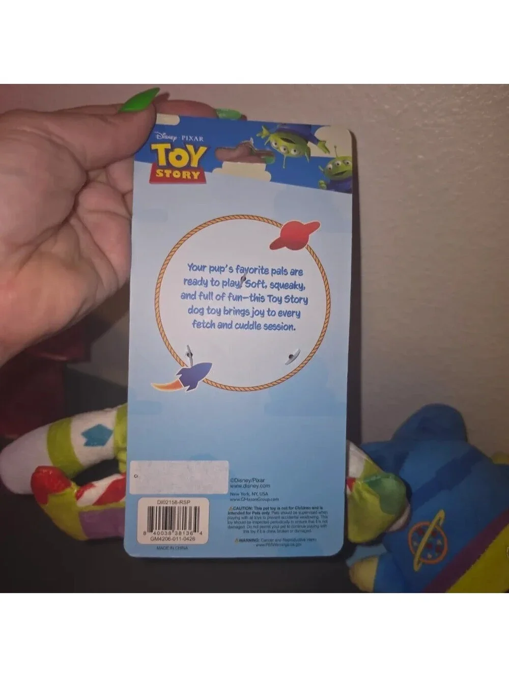 DISNEY PIXAR TOY STORY PLUSH DOG TOY BUZZ LIGHTYEAR NEW